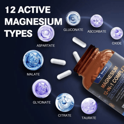 MagLab Pro™ 12 in 1 Magnesium Complex | 700 mg | 120 Capsules - Zalunas